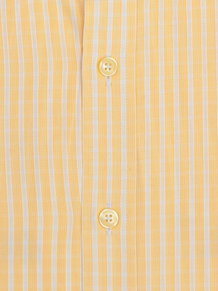 Yellow Striped Light Weight Button Down Shirt Brumano Pakistan
