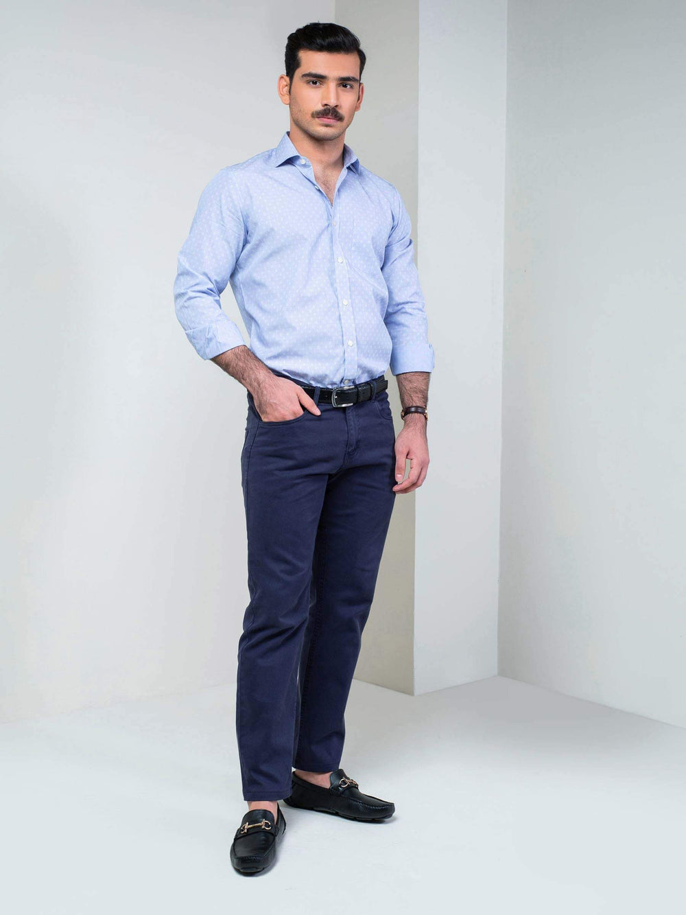 Navy Blue Five Pocket Trouser