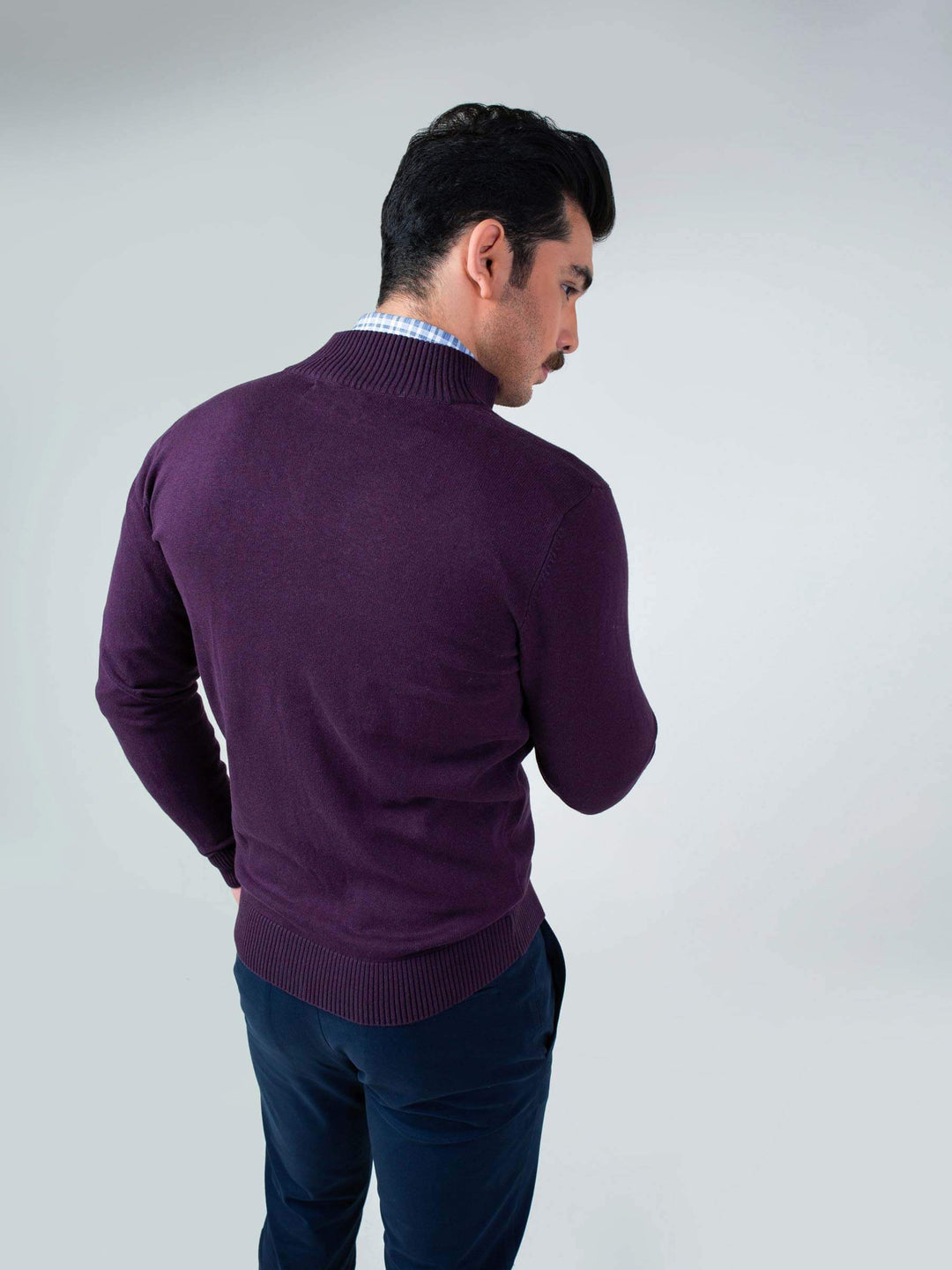 Purple Full Sleeve Zipper